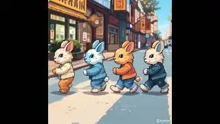 #rabbits #crossing #the #road #pixel #art #bunny #love #usa #travel #photography #rabbitsofinstagram