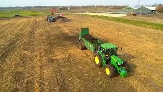 Tebbe wagens compost strooien John Deere 6125R New Holland T7 Trekkerweb