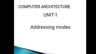 Addressing modes