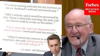 Josh Hawley Grills Railroad Retirement Board Chairman On Shocking Quote From Employee