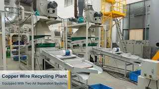 Waste Copper Wire Recycling Plant with Two Air Separation Systems