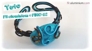 { Tuto } Bijoux fil aluminium et FIMO # 2