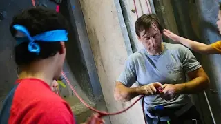Erik Weihenmayer, blind climber who conquered Mt. Everest, encourages students at MHS