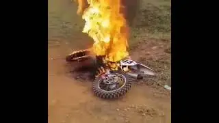 Honda bike catches fire #viral #bikelife #fire #shorts