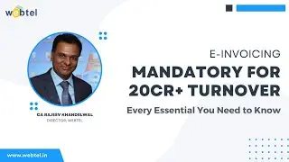 E-invoicing Mandatory  from 1 April, 2022 (Turnover 20 Cr.)