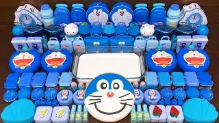 BLUE DORAEMON Slime ! Mixing Random into GLOSSY Slime ! Satisfying Slime Video #544