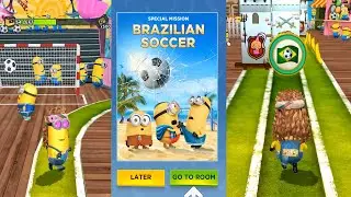 Despicable me Minion rush special mission BRAZILIAN SOCCER Kevin gameplay walkthrough ios android