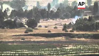 Heavy fighting could be seen along Syrian side of Israeli border