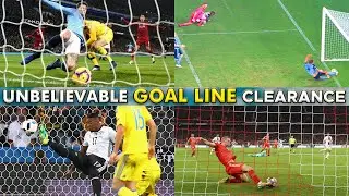 ⚽️ Unbelievable Goal Line Clearance in football history! #GoalLineClearance #EpicSaves