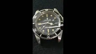 Vintage Rolex Submariner 1680 red label from 1971 watch review showing all details and explained