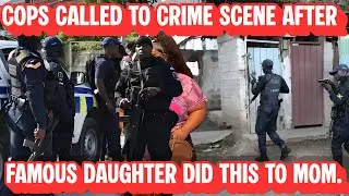 Полиция прибыла на место преступления после того, как известная дочь изуродовала лицо своей матер...