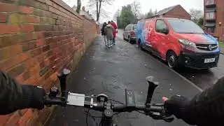 Rainy Bike Ride on a UK 🇬🇧 Cycling path