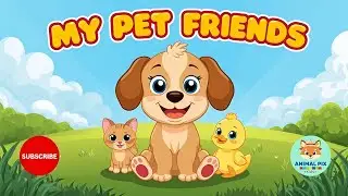 Learn Pet Animal Names for Kids! 🐶 10 Cutest Pets for Toddlers (Animal Pix Kids)
