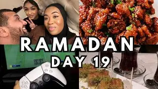 RAMADAN DAY 19 FULL DAILY VLOGS| HOMEMADE CHINESE| HOSTING IFTAR| COMPETITIVE FIFA MATCH LOL
