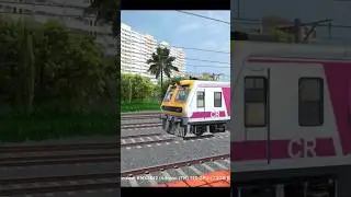 120p EMU Local Train crossing high speed crossing #railworks #localtrain #railway4k #indianrailways
