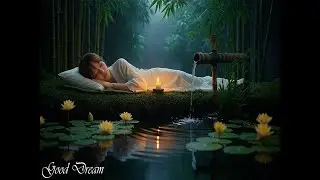 Peaceful Night Sleep 🌙 Bamboo Zen Garden & Soft Water Sounds