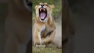 The King Father Lion Saves his family #wildlife #lion #cubs #jungle #struggle