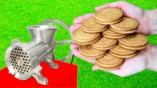 EXPERIMENT: Crunchy Cookies vs Meat Grinder