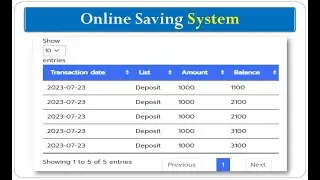 How to Make money saving system by Web App Script II How to Make Online Personal Banking web portal