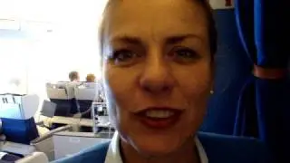 KLM Senior Purser Minka wishes Tristan Happy Birthday