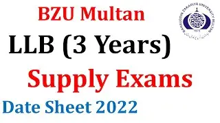 BZU Official Date Sheet 2nd Annual 2019 Date Sheet BZU Multan LLB 3 Years Date Sheet Bzu Multan