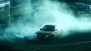 Tor Lublin. XII Kryterium As&oacute;w. 10.12.2011r. Audi RS2 Avant Burnout.