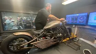 Plane Engine Motorcycle On the DynoJet