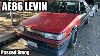 Chris and his AE86 Levin Coupe at Bombays Garage