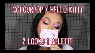 Colourpop x Hello Kitty Snow Much Fun Review, Swatches & 2 Looks 1 Palette on Medium/Tan Skin tone