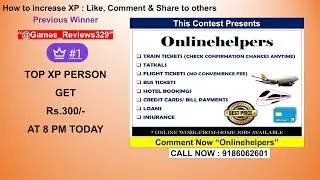 Earn Money Now. Top XP Person Get 500 Give away COMMENT NOW