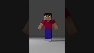 Minecraft character dance in blender #mincraft #dance #blender