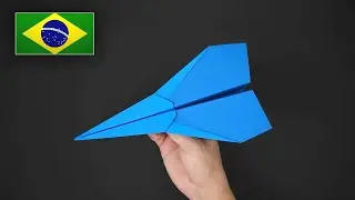 Como fazer um Avi&atilde;o de Papel F&aacute;cil que voa longe - Modelo 3