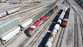 Canadian National Lang Yard Drone Flyover | Ft. CN 3115