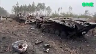 Украинская армия опять разбила колонну техники российской армии