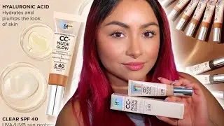 IT COSMETICS CC+ NUDE GLOW COLOR CORRECTING SKIN TINT REVIEW ON MEDIUM SKIN
