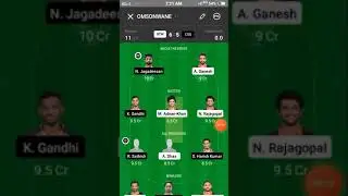 RTW vs CSG Dream11 Team 10-08-2021 Match at 7.30pm | rtw vs csg dream team shriram tnpl t20 #shorts