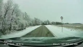#зима #авто #kia #estonia #70maiA800S #insta360 Дорога вдоль Финского залива в парк Тойла
