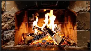 🔥 Realistic Fireplace 4K | Crackling Fire & Burning Wood | NO MUSIC | 1 Hour