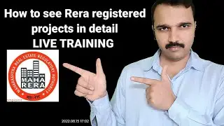 How to see rera registered projects live training?