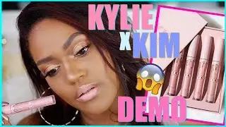 Kylie Cosmetics KIM K liquid lipsticks | demo & review on dark skin