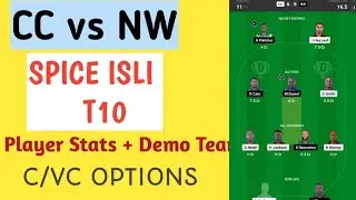 cc vs  nw  dream11 prediction ,cc vs  nw dream11 team , CC vs NW  spice isle t10 dream11 team today