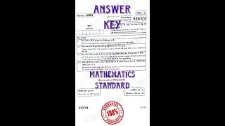Math Standard Answer key 2021 of class 10 CBSE held on 04/12/2021.
