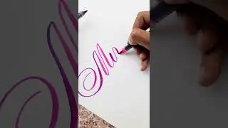 Blending colors #calligraphy #satisfying #shorts