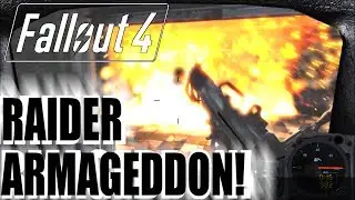 When 40 Raiders Swarm Red Rocket! - FALLOUT 4 - Settlement Defense Gameplay