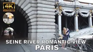 RELAXING WALK in PARIS SEINE RIVER》PARISIAN's HAPPY HOUR 2020【4K】