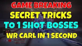 GAME BREAKING INSTANT KILL BOSS - INCREASE DAMAGE WITH SECRET TRICKS WR Carl Kill 1 Second W/ 3 Hits