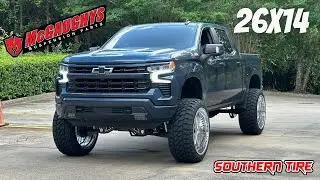 ** 2023 Chevy Silverado 1500 ** 9” McGaughys lift & 26x14 KG1 Forged wheels