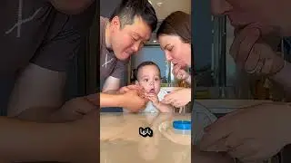 الطفل الذي لا يريد شرب دواءه! 🍼😅