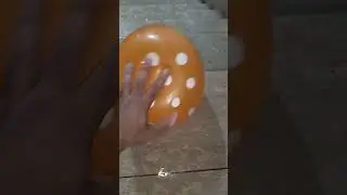 POV: Orange Polka Dot Balloon Drop Test & Pop Experiment 💦🎈ASMR Satisfaction in 4k#shortsfeed #trend