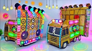 Mini Dj Pickup Loading At-home by cardboard making dj truck | dj pickup kese banaye | dj wala,  gadi
